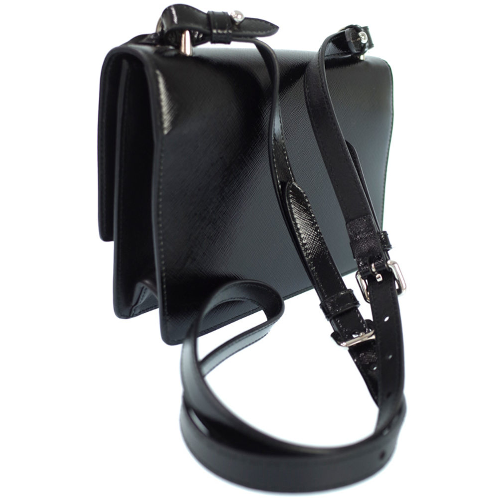 Prada Leather Shoulder Bag Handbag Black - Picture 2 of 4